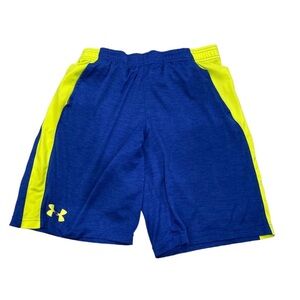 Under Armour boys athletic shorts size YLG blue yellow